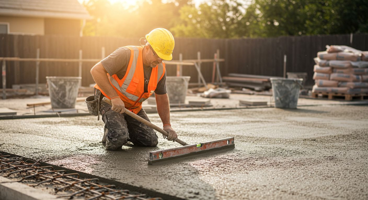 Финишное выравнивание участка перед укладкой плитки