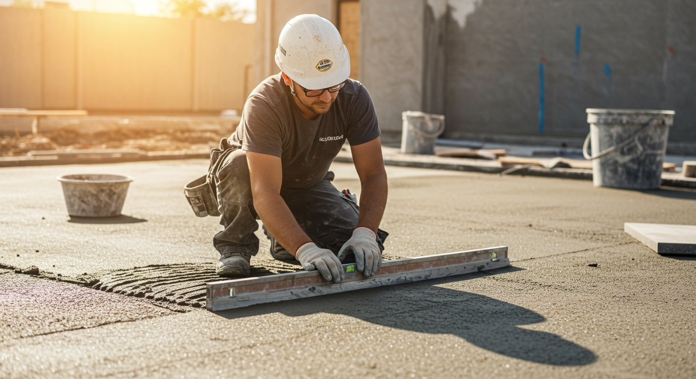 Подготовка участка под плитку Финишное выравнивание участка под плитку