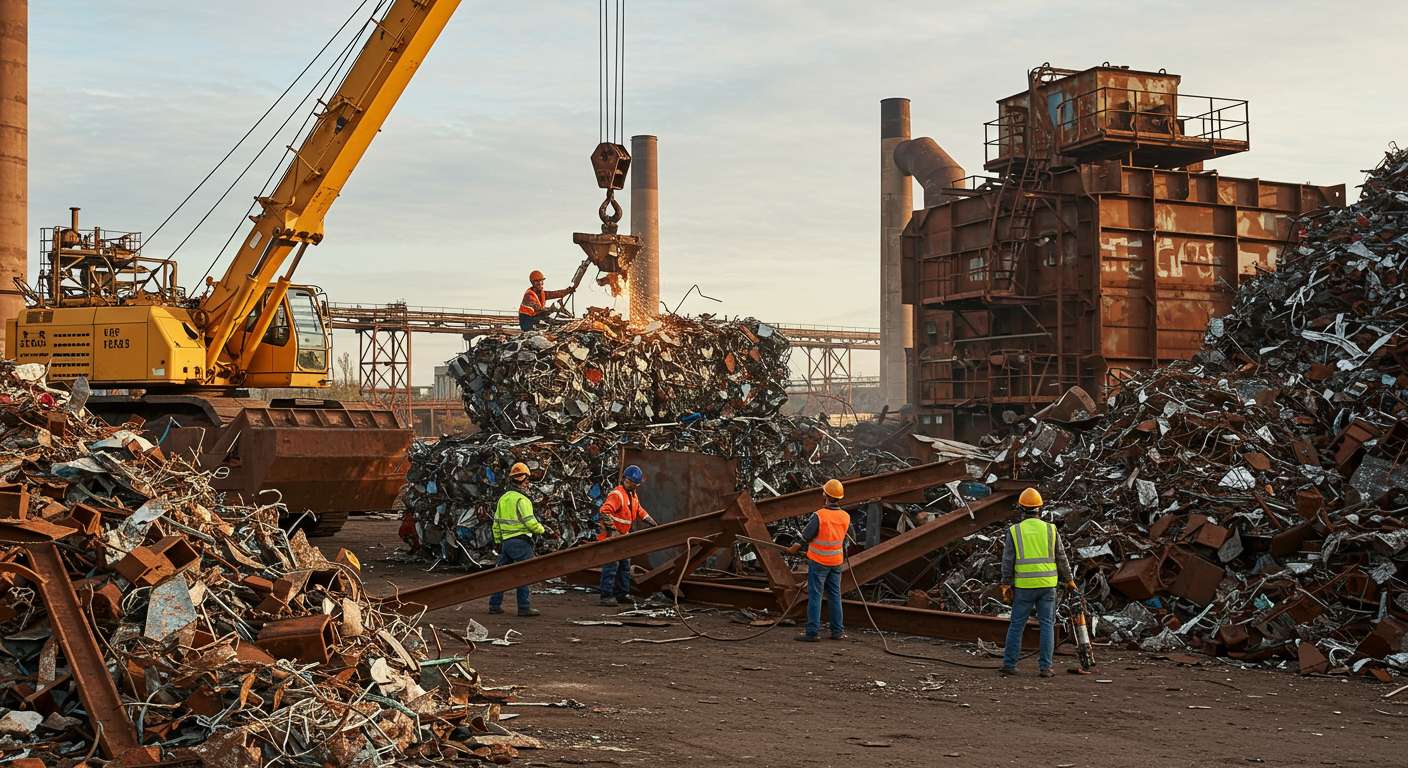 Вывоз металлического мусора с промышленных площадок
