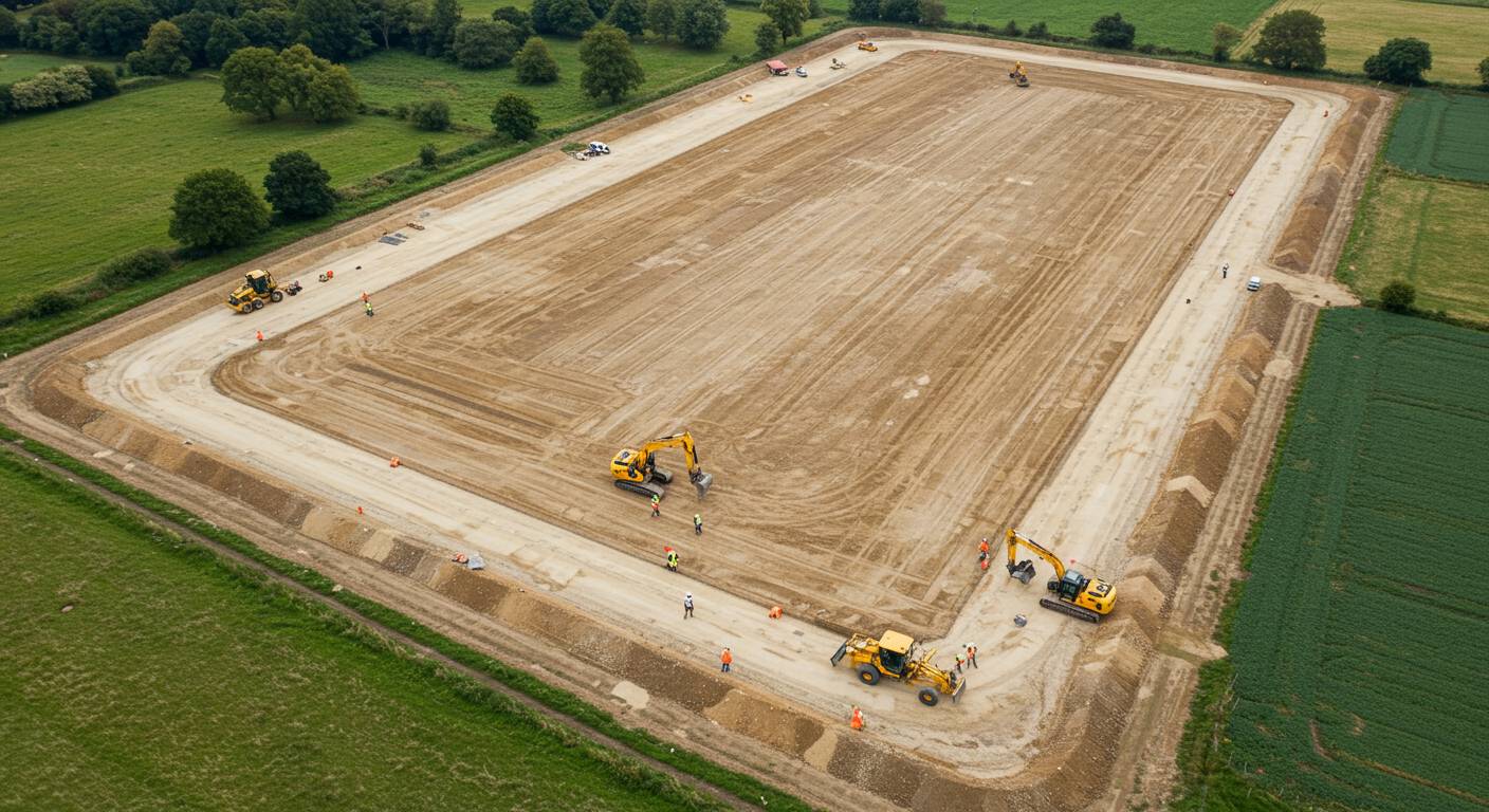 Выравнивание участка для солнечных панелей