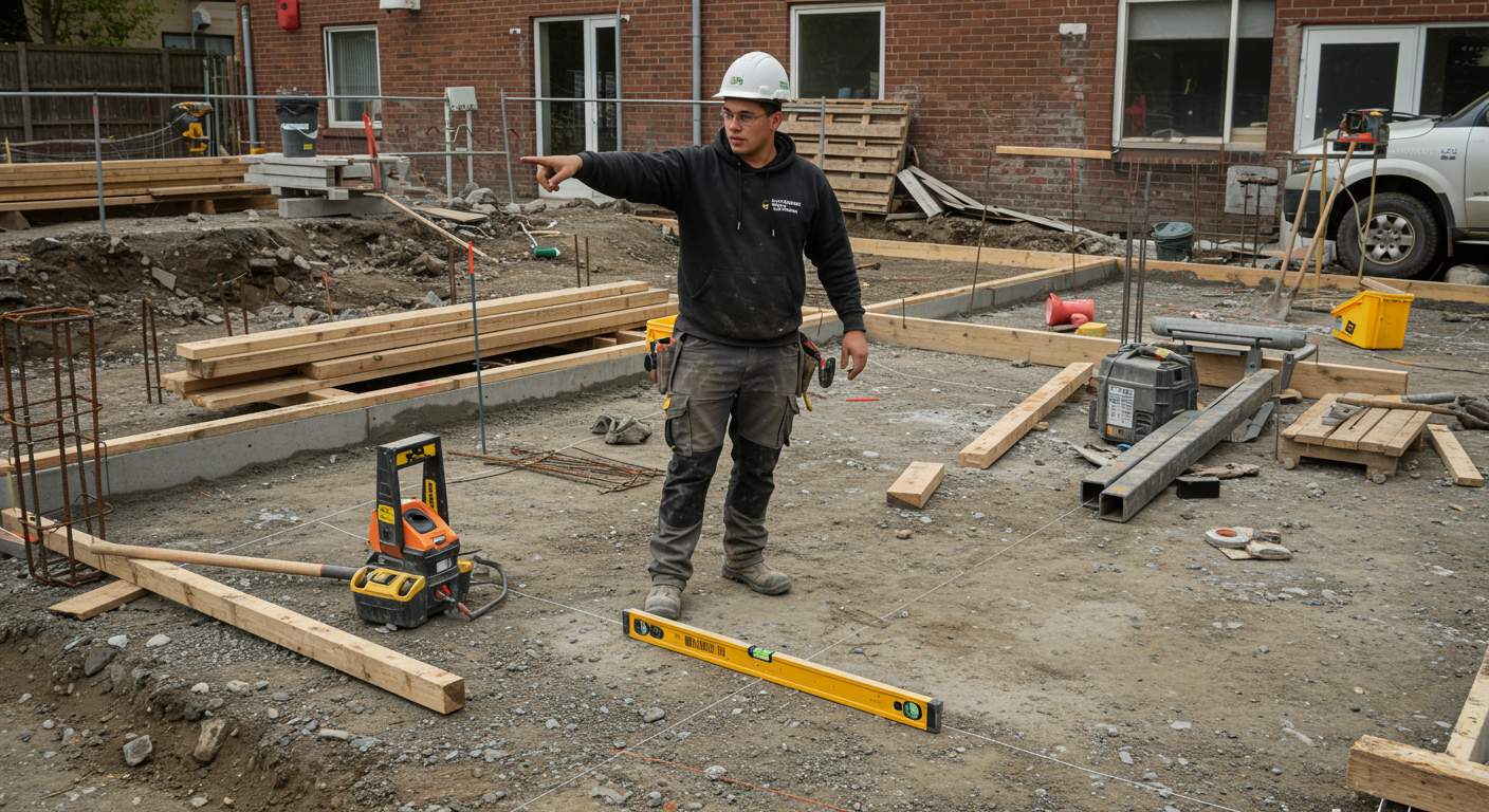 Организация работ по выравниванию участка