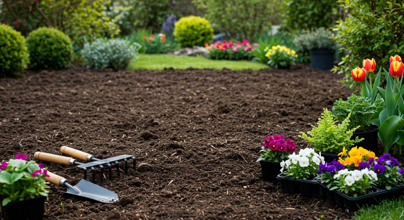 Финишная подготовка почвы под декоративные посадки
