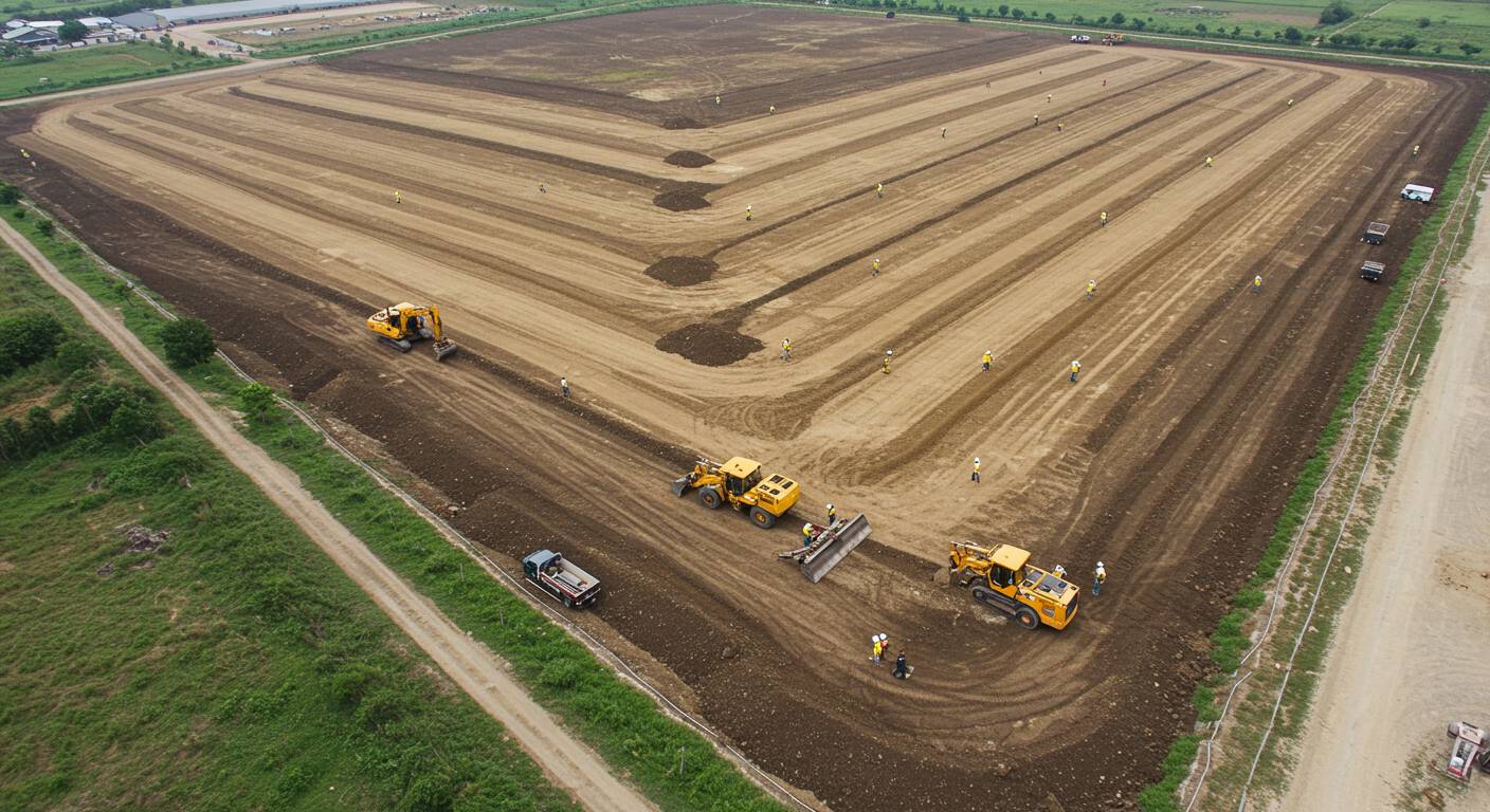 Выравнивание больших земельных участков Выравнивание больших земельных участков