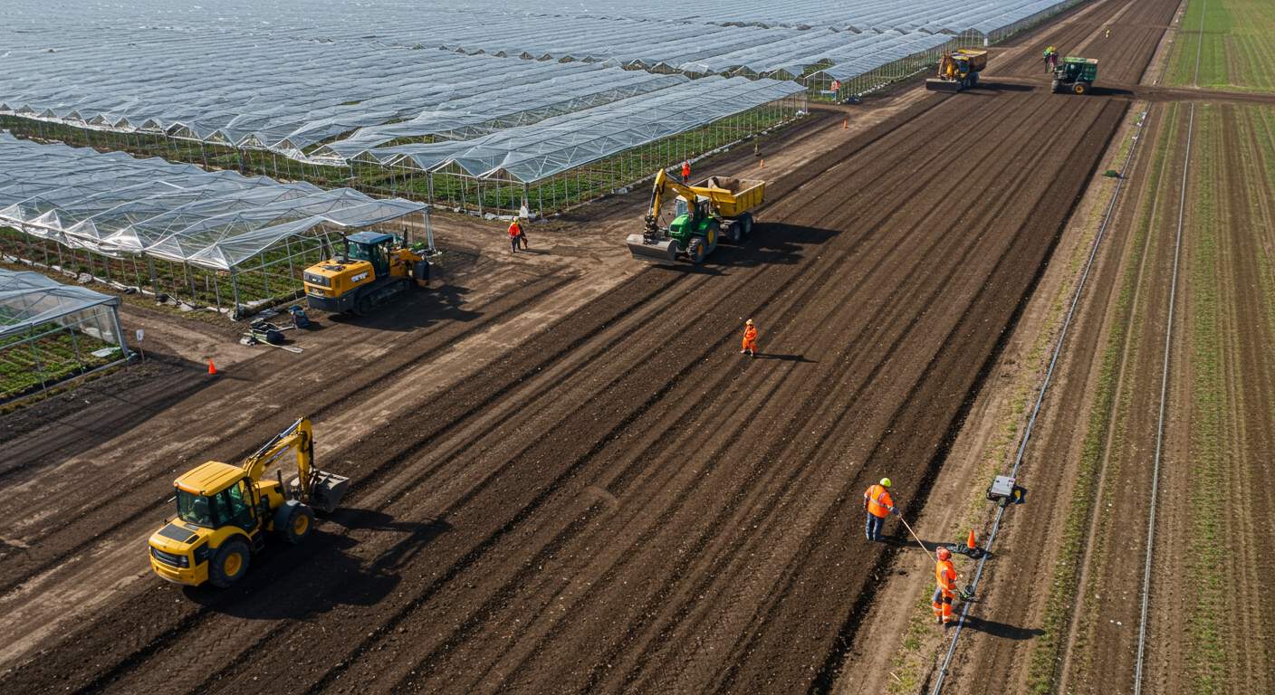 Подготовка участка под теплицы Подготовка участка под теплицы