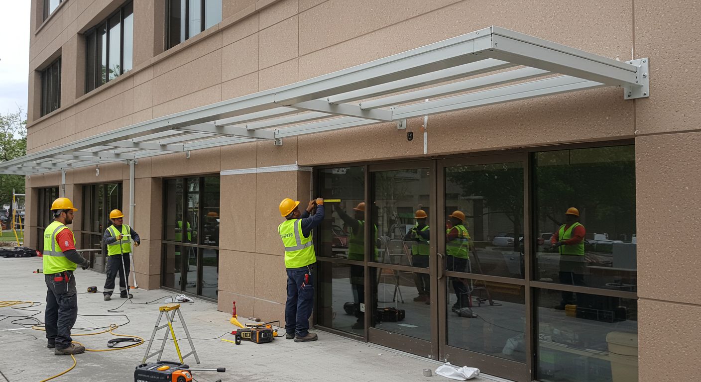 Подготовка территории под установку навесов