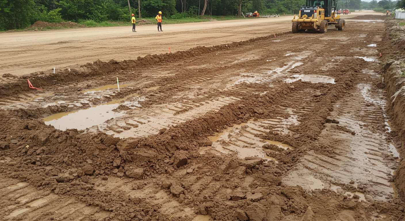 Выравнивание участка под дренаж Выравнивание участка под дренаж