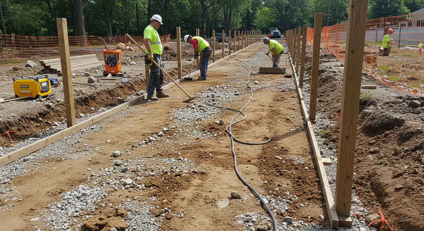 Выравнивание земли для установки ограждений