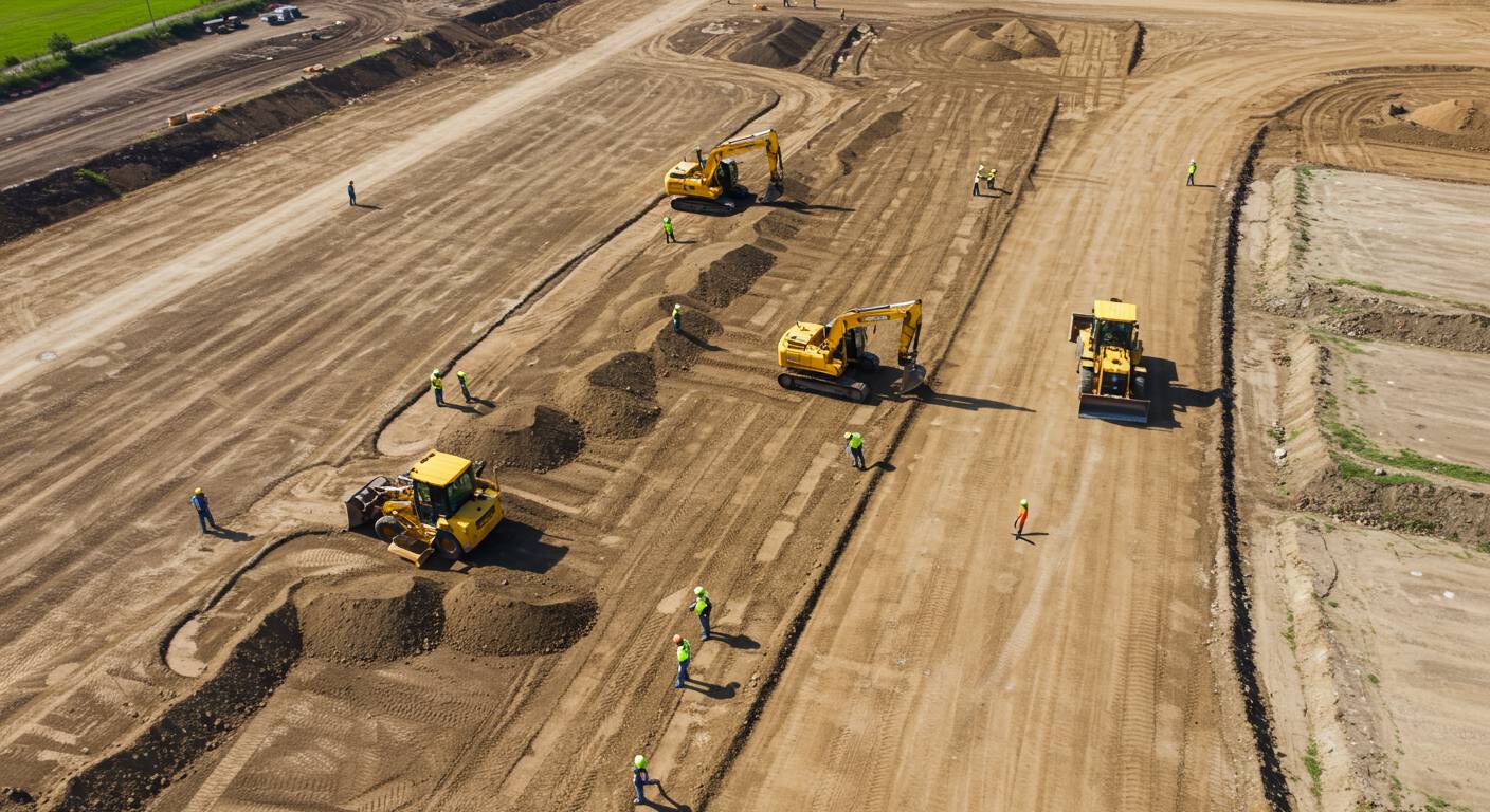 Выравнивание участка для устройства спортивных площадок