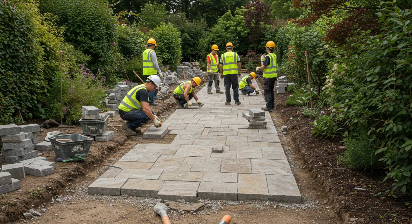 Дорожки и тротуары из плитняка