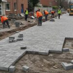 Устройство брусчатых дорожек и тротуаров