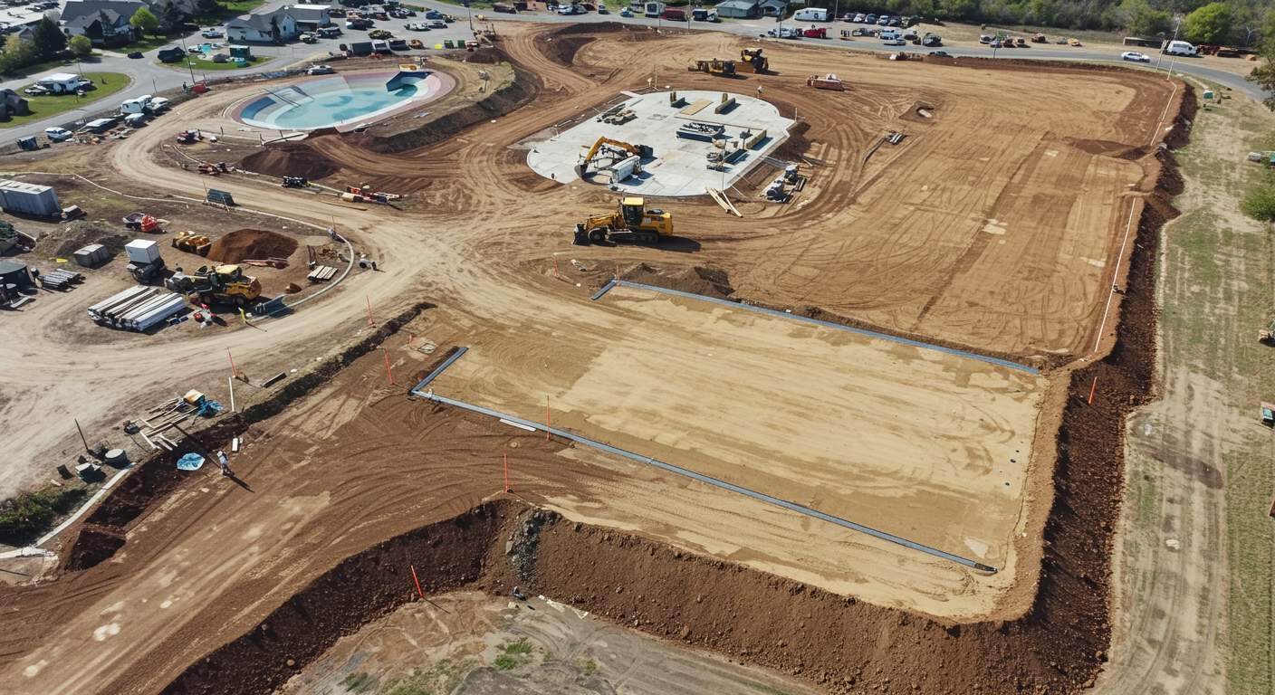 Выравнивание участка под зону отдыха Выравнивание участка под зону отдыха