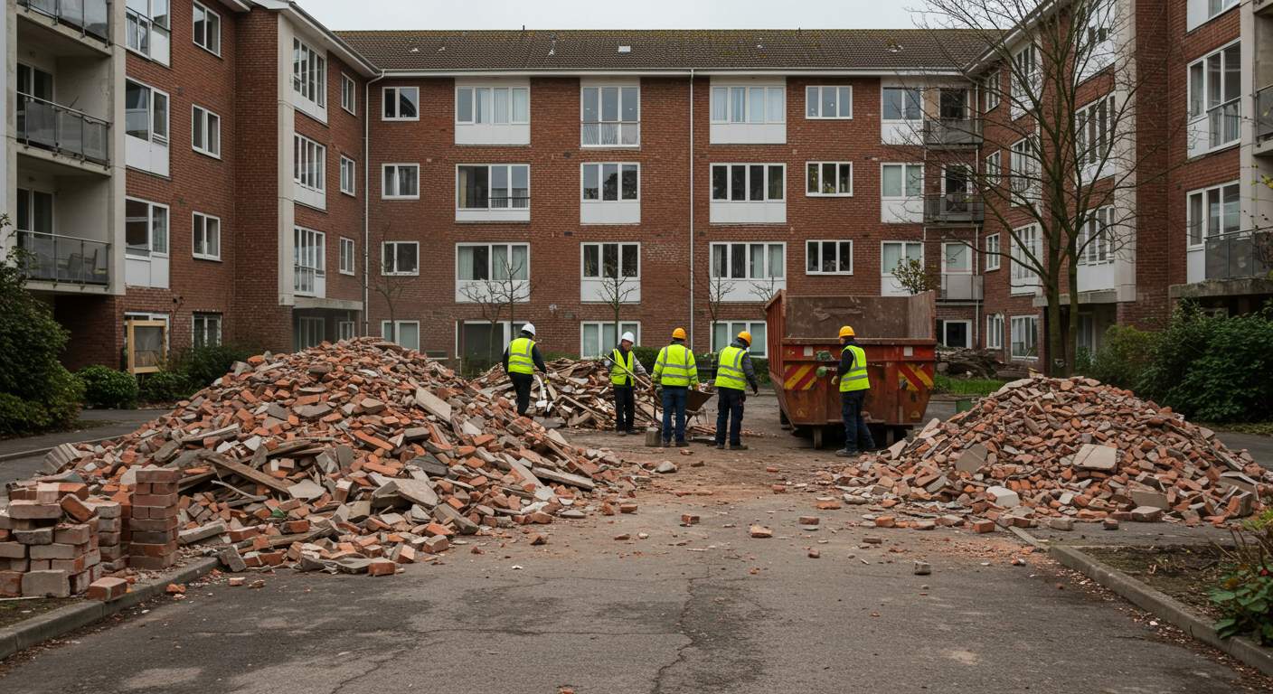 Вывоз строительного мусора с многоквартирных домов