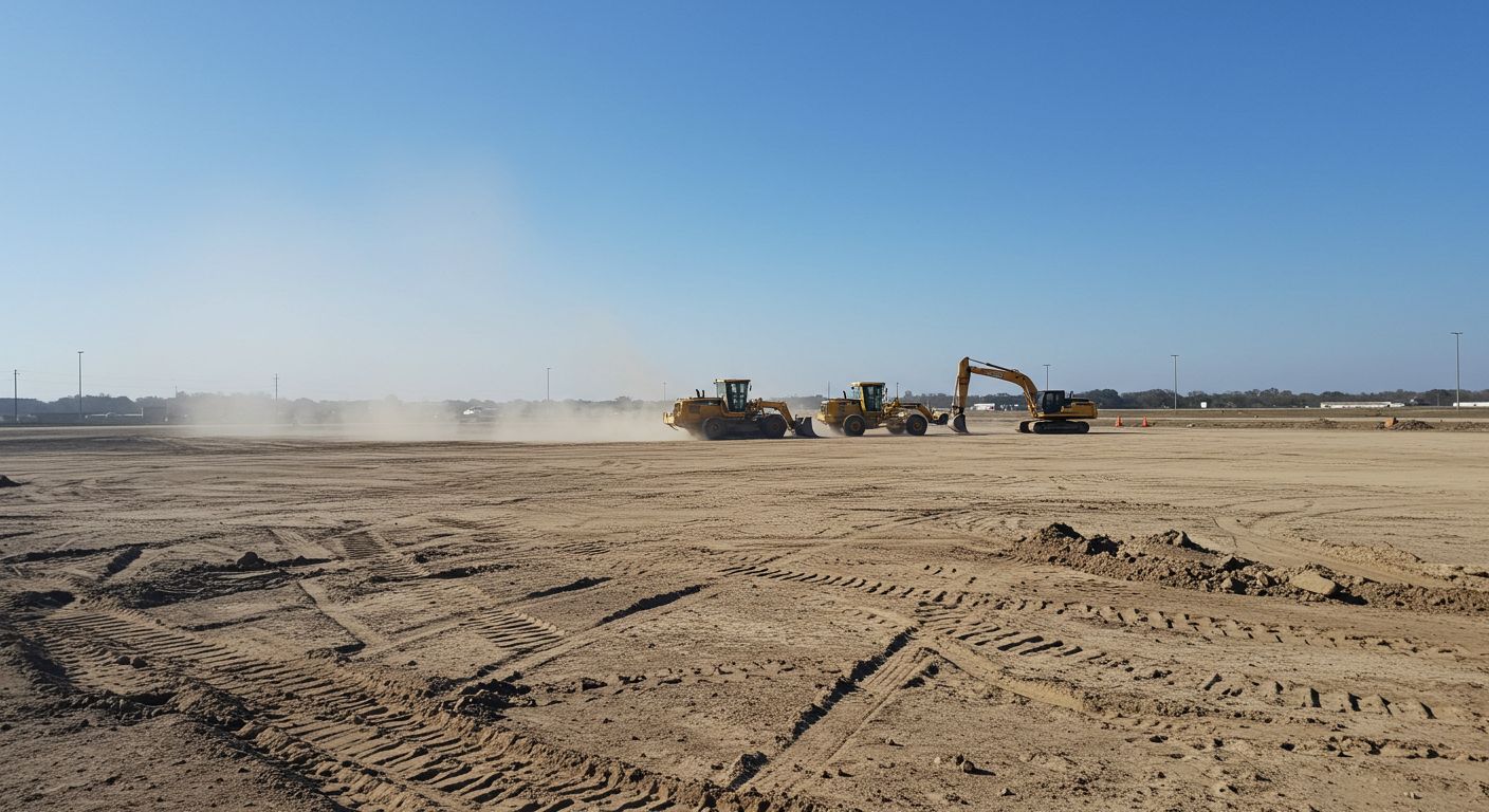 Выравнивание территории для размещения парковки