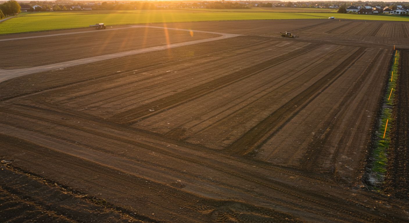 Формирование плоскости участка под сад