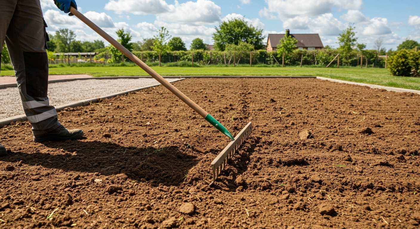 Выравнивание грунта под газон