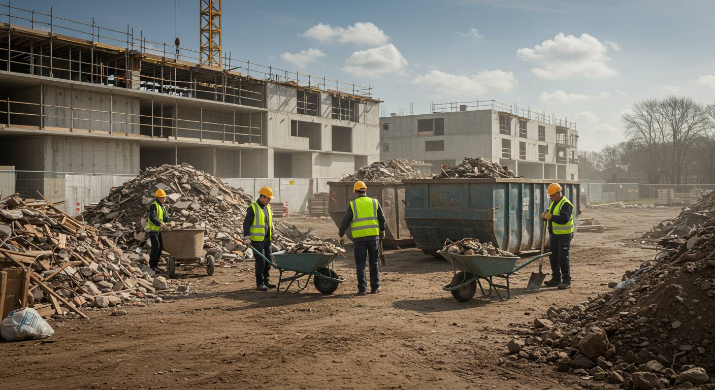 Вывоз строительного мусора с промышленных стройплощадок