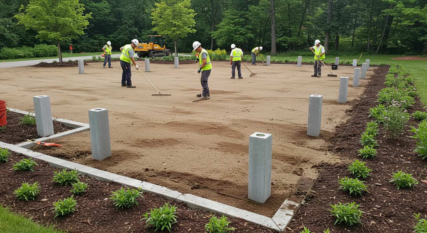 Ровная и уплотненная площадка для установки малых форм Подготовка участка под малые архитектурные формы