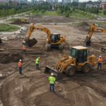 Выравнивание территории под городские парки