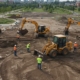 Выравнивание территории под городские парки