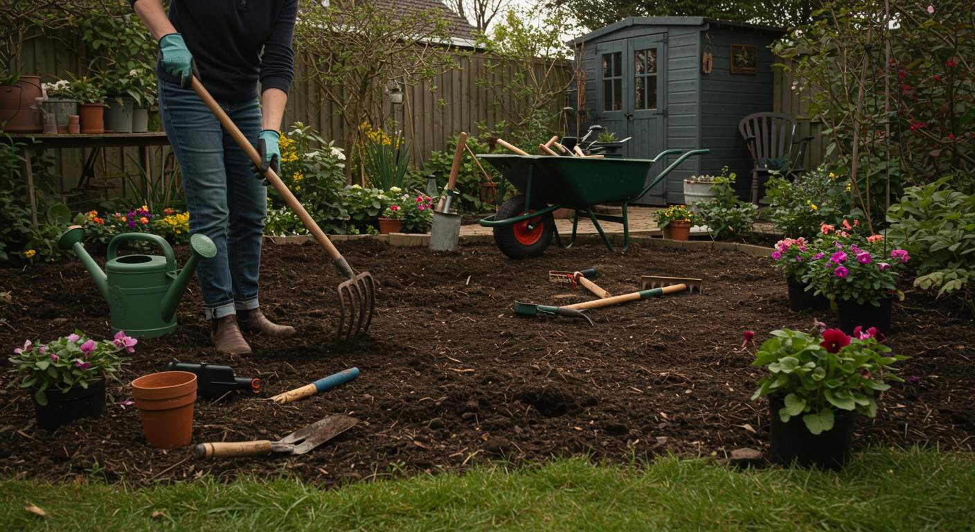 Подготовка почвы для клумб