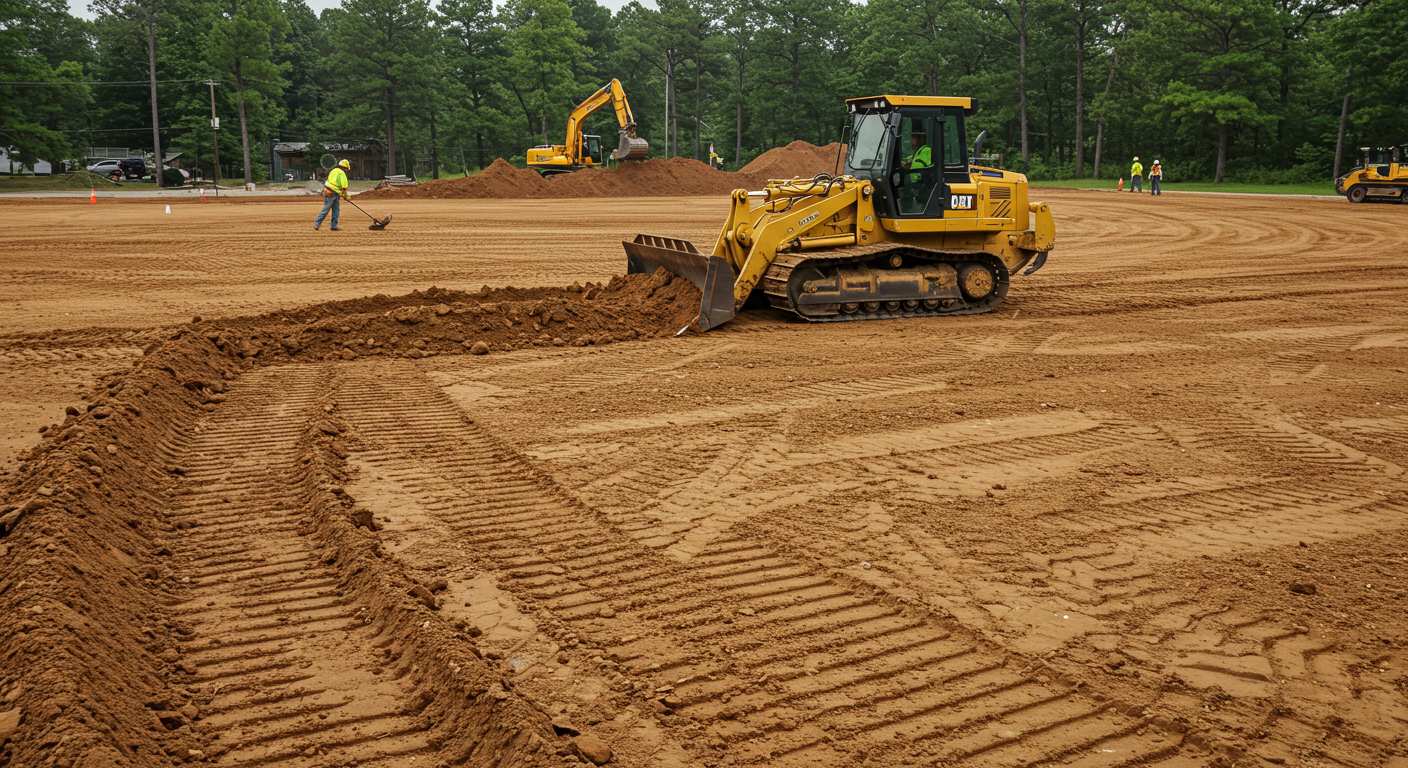 Ровная и безопасная площадка отдыха Выравнивание участка под зону отдыха