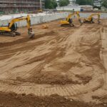 Планировка строительной площадки с выравниванием грунта