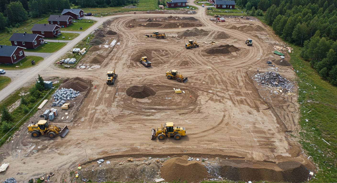 Выравнивание участка под возведение дачных строений