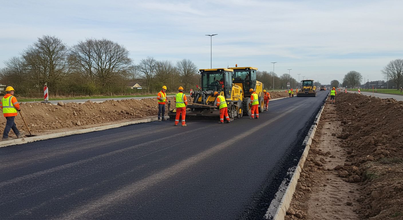 Выравнивание грунта для дорожного покрытия Подготовка участка под дорожное покрытие