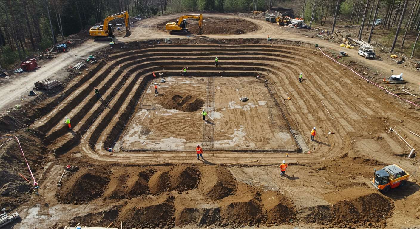 Выравнивание грунта для устройства террасы