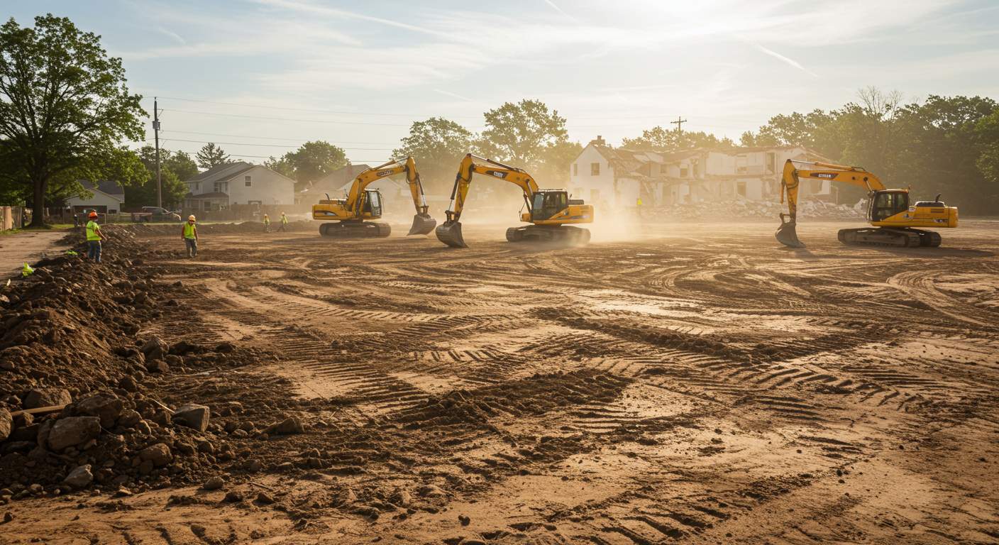 Подготовка участка под хозяйственные нужды Выравнивание участка под хозяйственные нужды