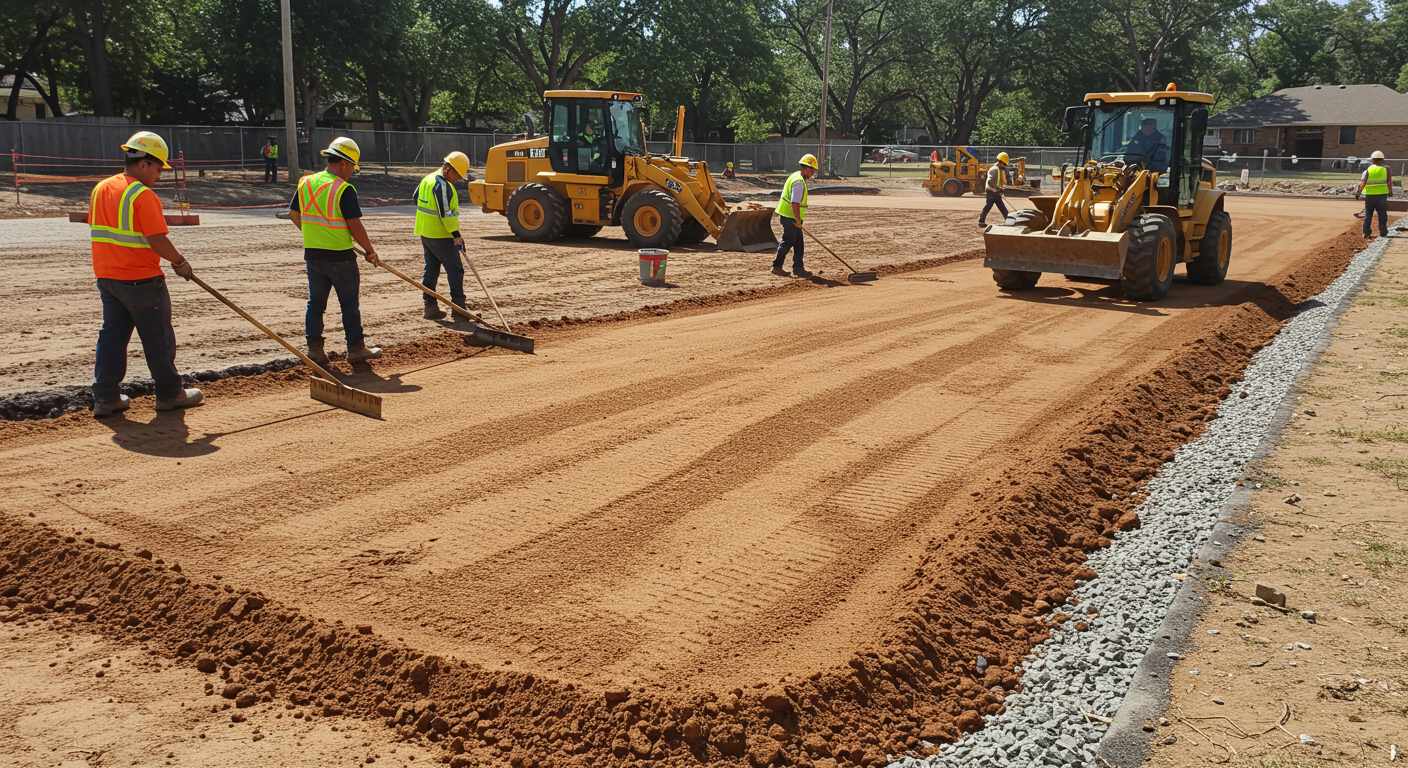 Формирование плоской поверхности для детской площадки