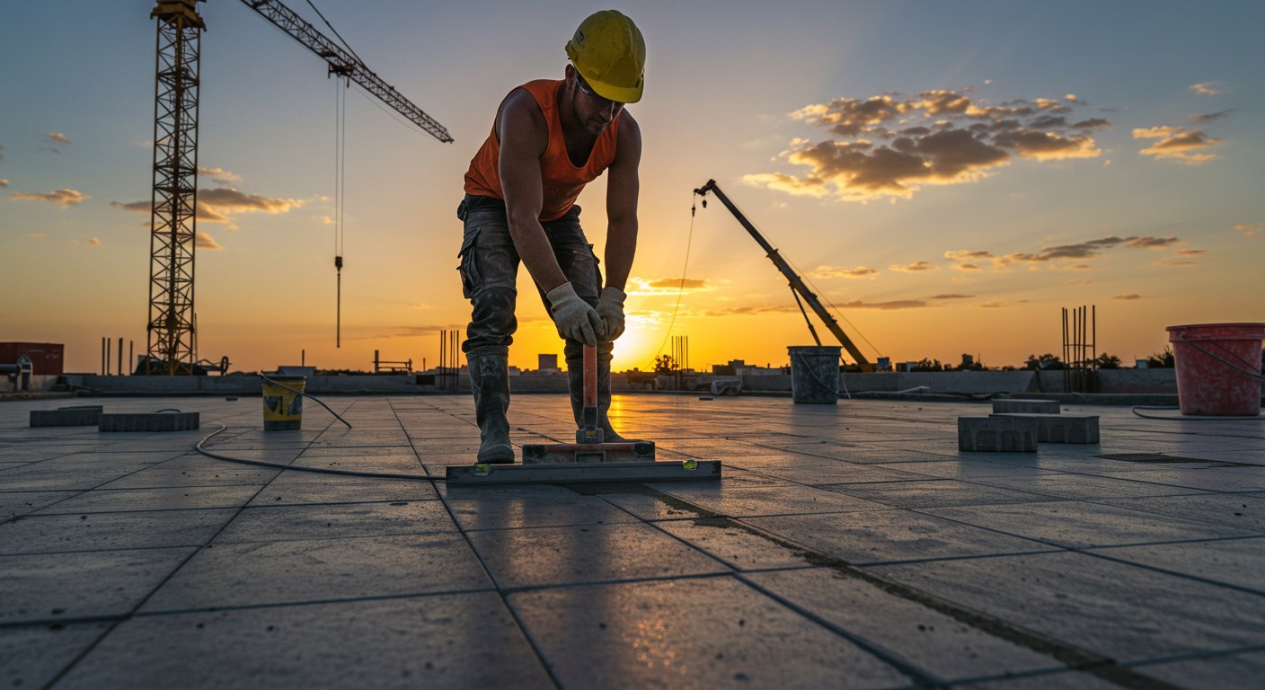 Подготовка участка под плиточные покрытия Финишное выравнивание под плитку