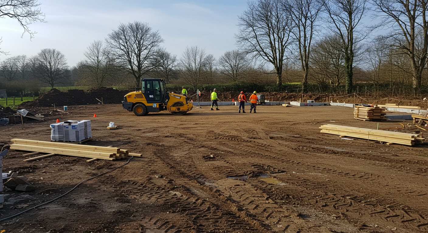 Подготовка ровной территории под строительство коттеджа Выравнивание участка под коттедж