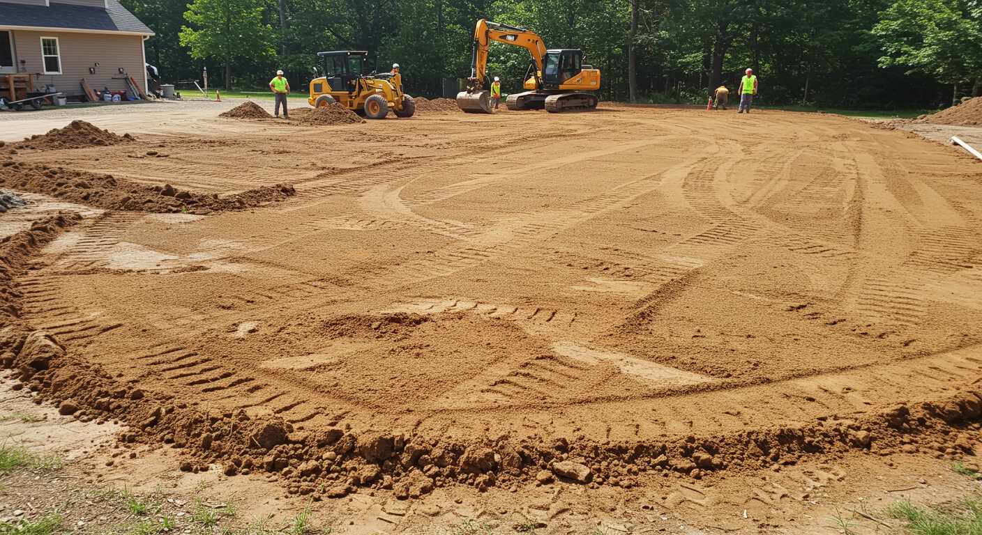 Выравнивание участка для размещения летней кухни