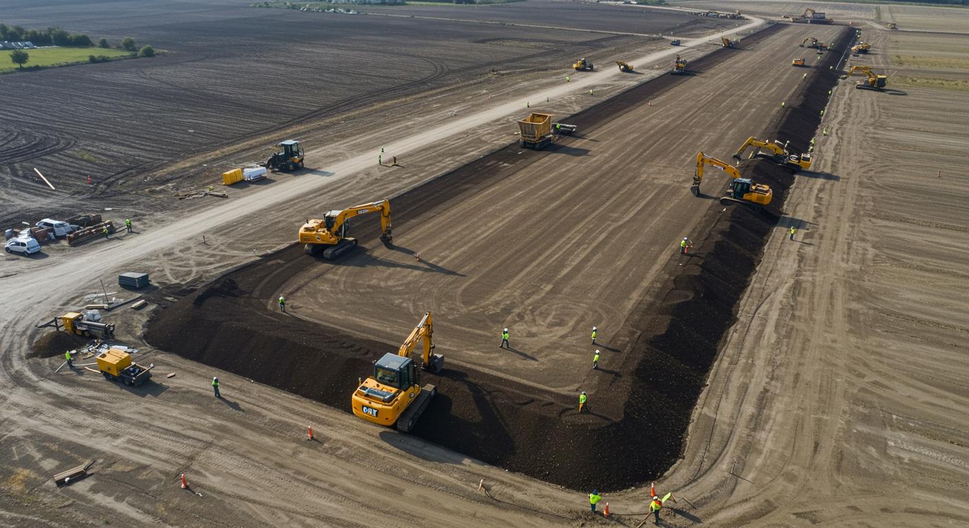 Выравнивание земли для хозяйственных нужд Формирование ровной площадки под хозяйственные цели