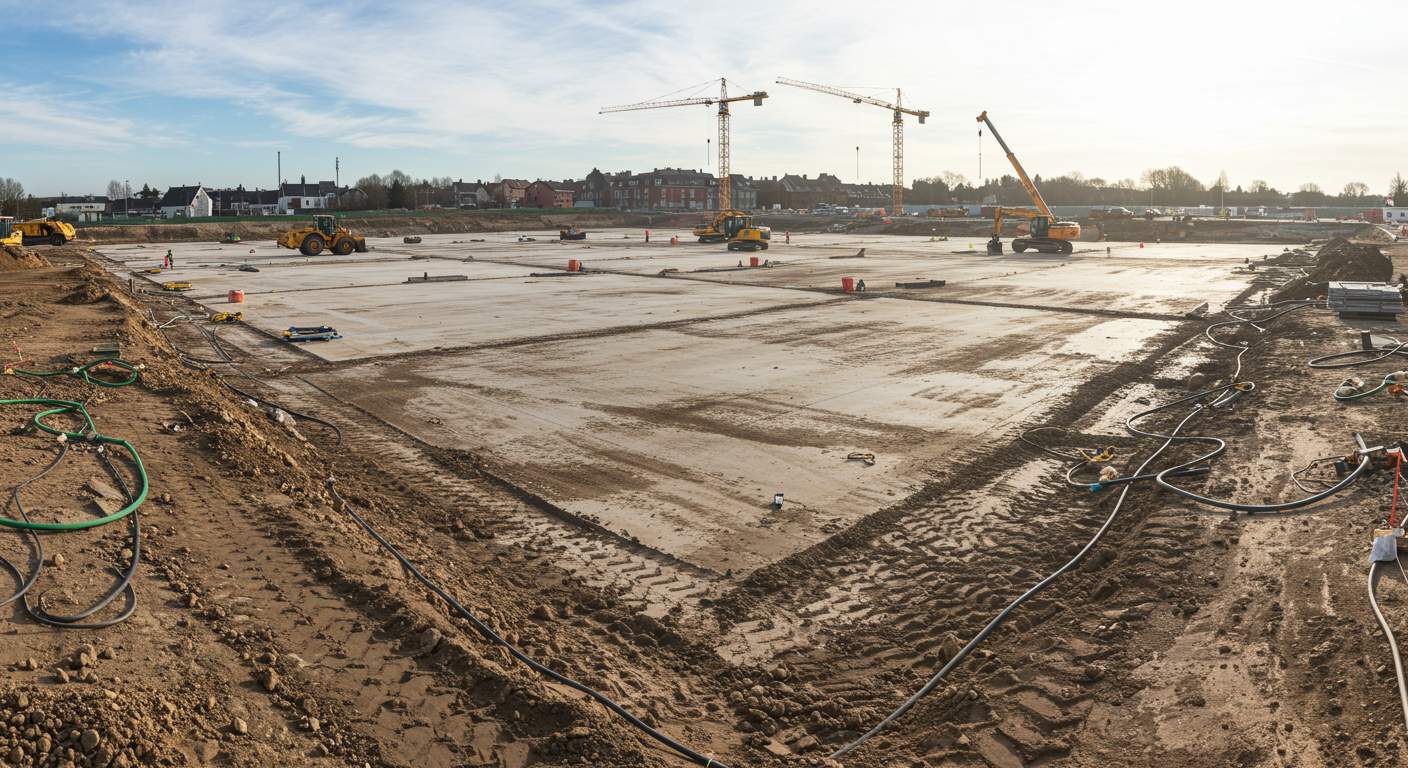 Выравнивание территории для возведения гаражных комплексов