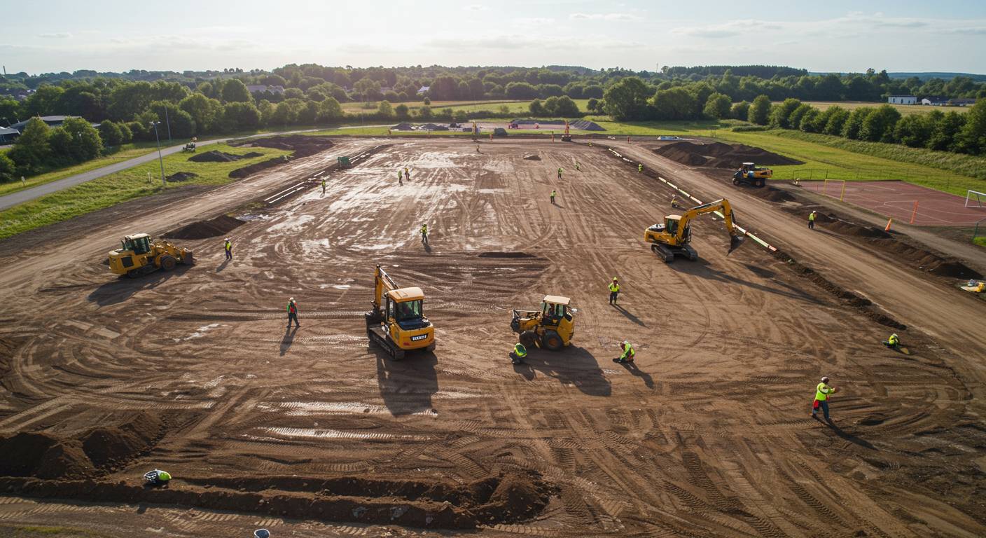 Выравнивание территории под детские спортивные сооружения