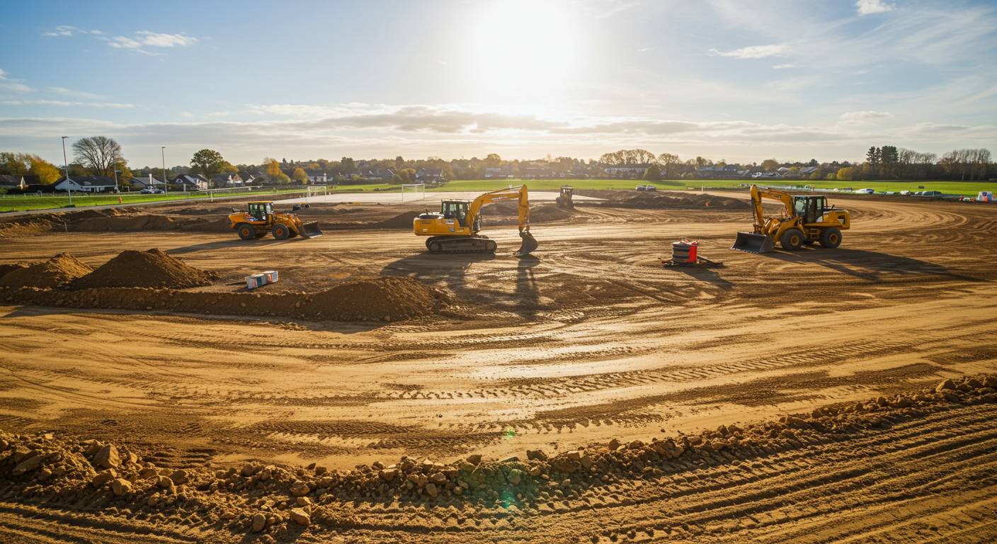 Ровная площадка для безопасных детских игр Выравнивание территории для детских спортивных сооружений