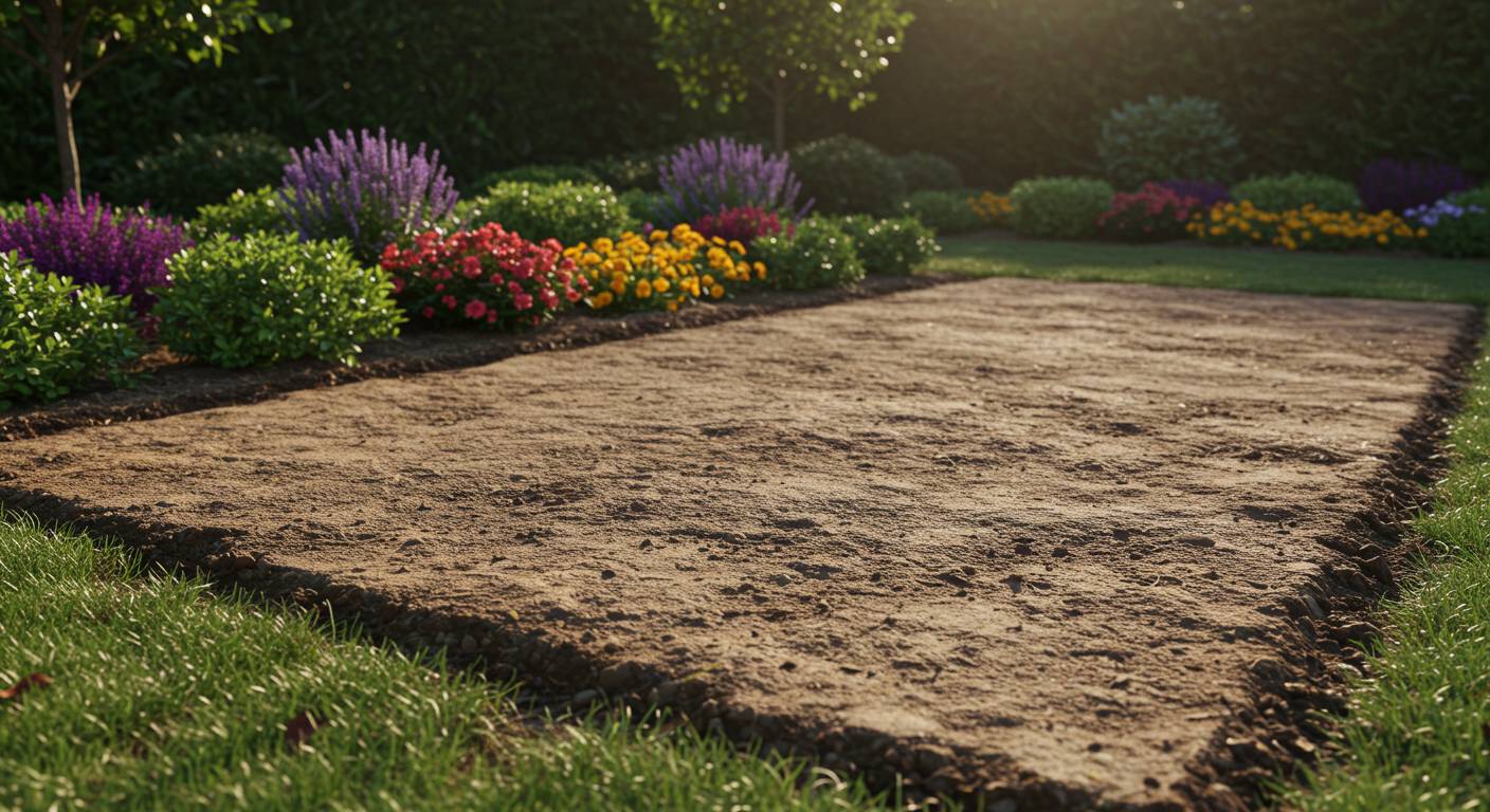 Ровный и подготовленный участок для декоративных растений Формирование участка для декоративных насаждений