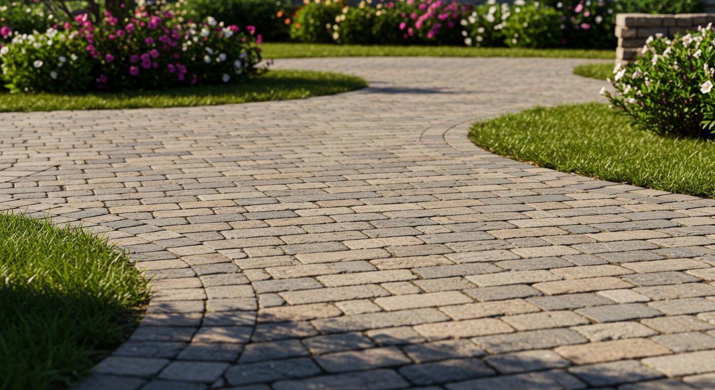 Дорожки и тротуары из брусчатки