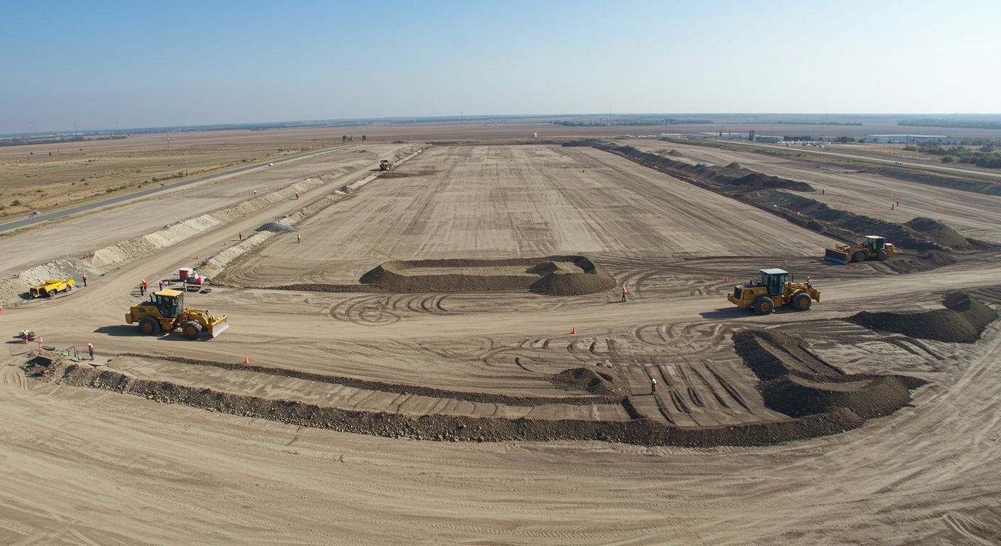 Выравнивание территории под промышленную площадку