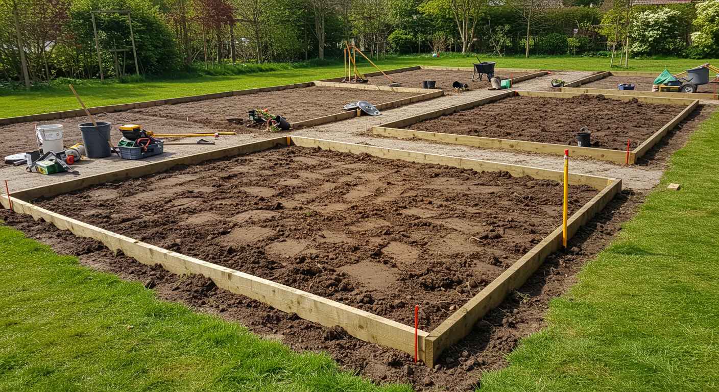 Формирование участка для устройства клумб