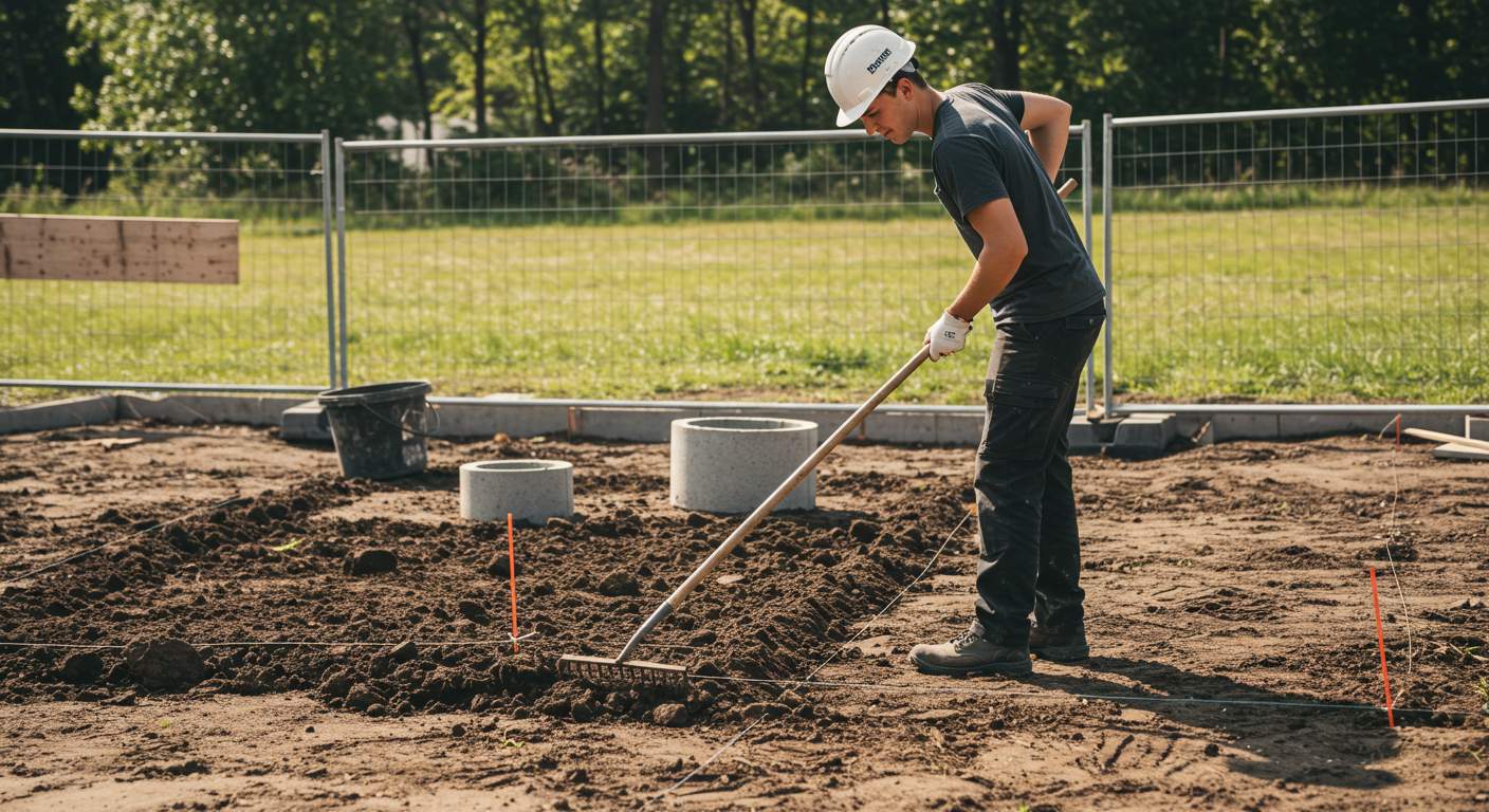 Формирование ровного основания под малые формы Выравнивание грунта под малые формы