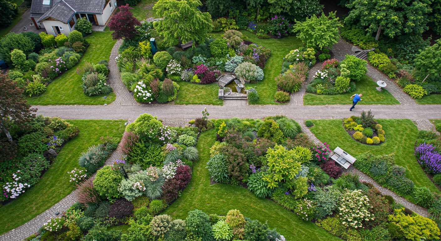 Планировка участка для устройства декоративных газонов