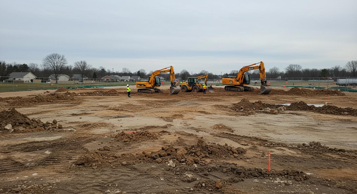 Подготовка участка к строительству жилых домов