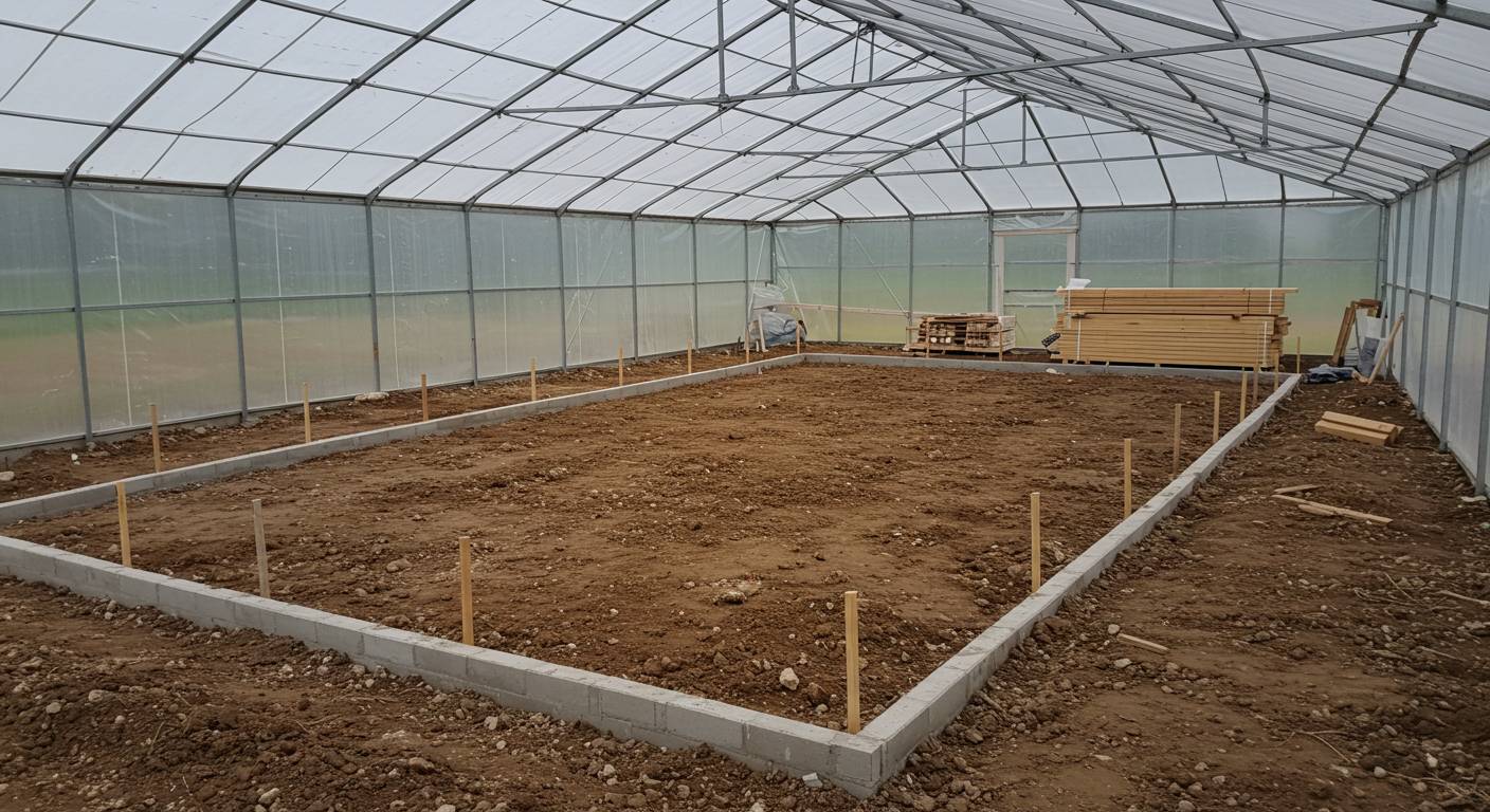 Выравнивание участка для установки теплицы