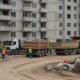 Вывоз строительного мусора контейнеровозами с многоквартирных домов