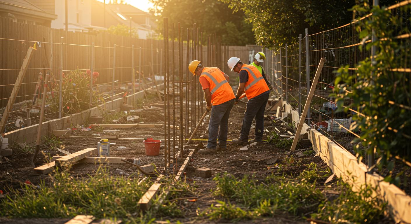 Подготовка участка под строительство забора