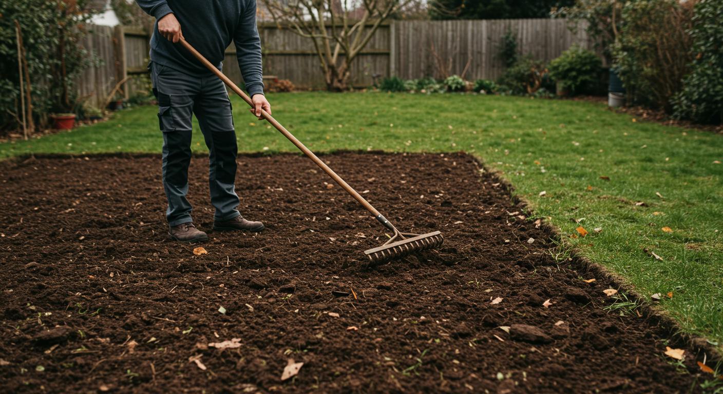 Подготовка почвы и выравнивание участка для устройства цветника Выравнивание земли для цветников