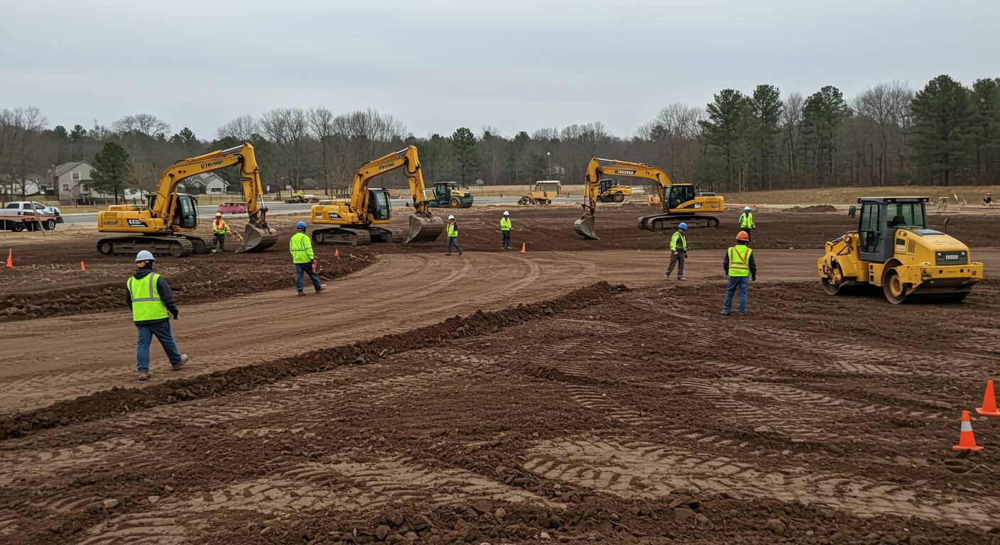 Выравнивание участка под площадку отдыха
